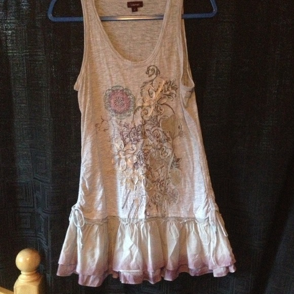Grey floral tunic