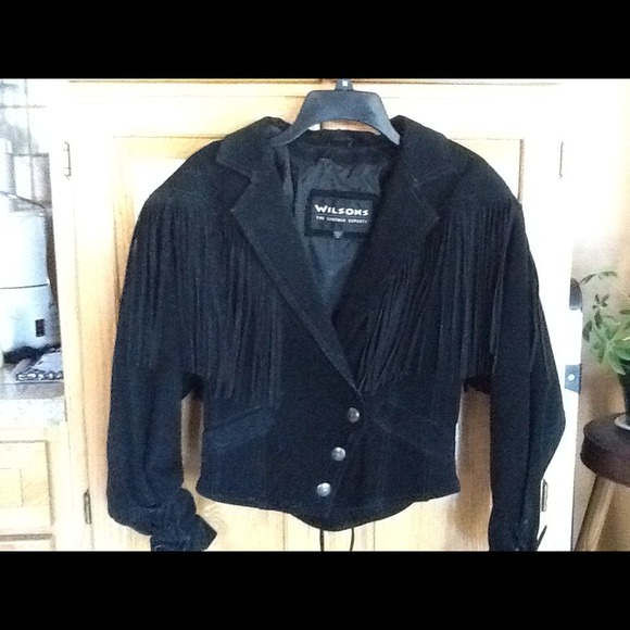 Wilson ladies Black fringe jacket size small