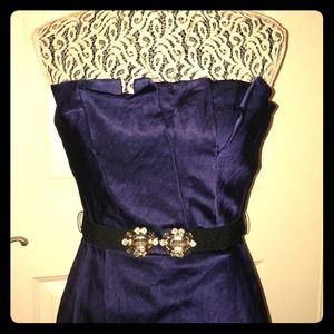BCBG deep blue party dress
