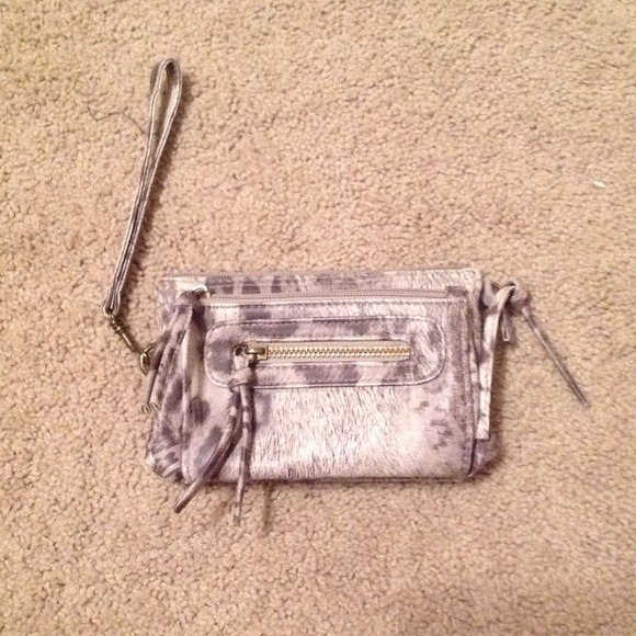 Animal print wristlet
