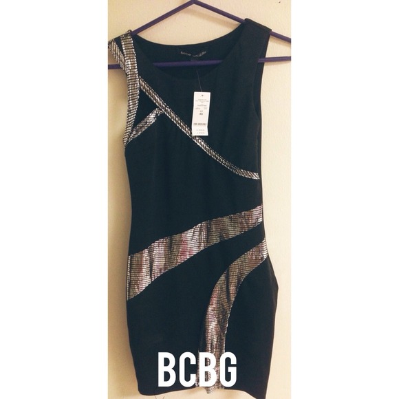 BCBG NWT Black Disco Dress