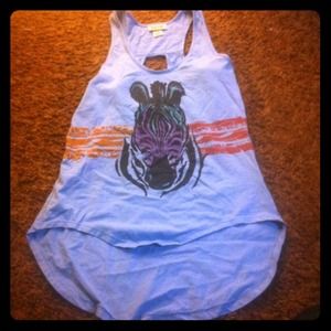 High low zebra tank