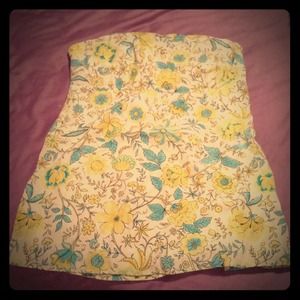 Cute flowery tube top