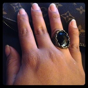 Antique blk onyx ring