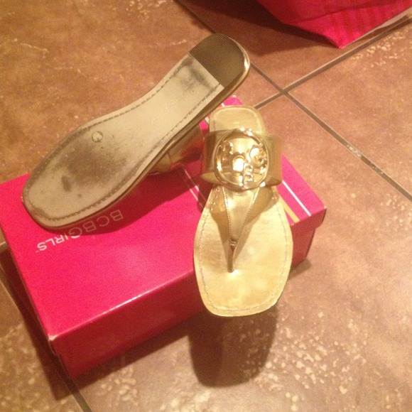 Gold BCBG sandals