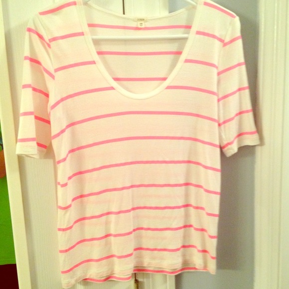 J. Crew drapery elbow stripe tee