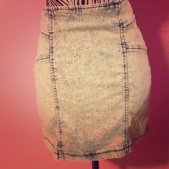 Denim high waisted skirt