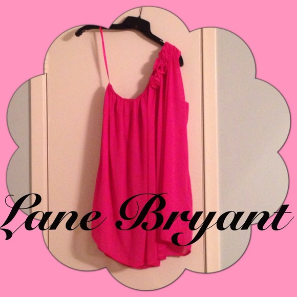 💥✋SOLD✋💥One Shoulder Chiffon Lane Bryant Top