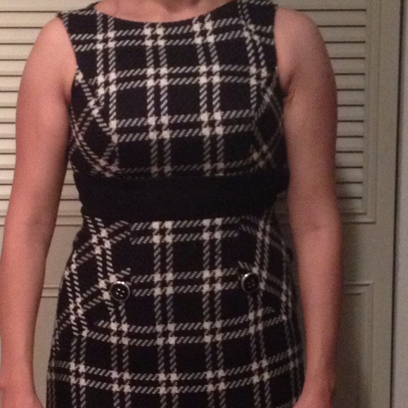 NINE WEST black and white wool dress!