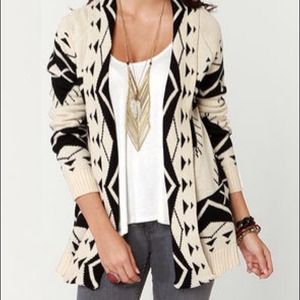 Black and White Aztec Print Sweater