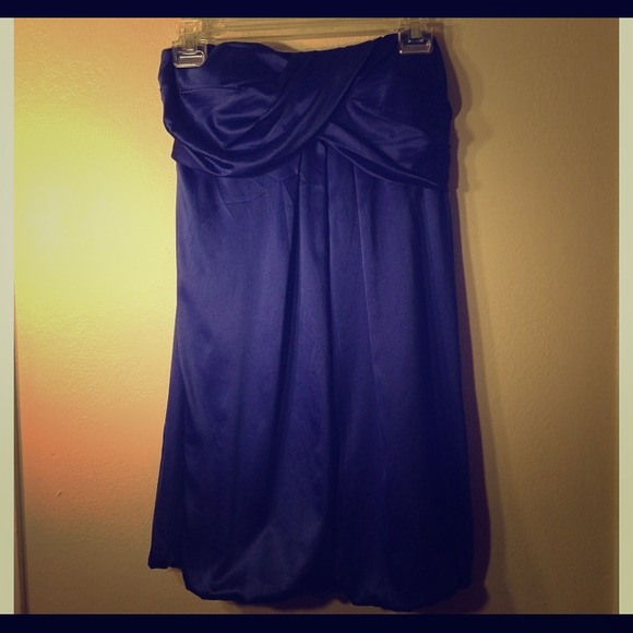 Silky strapless dress