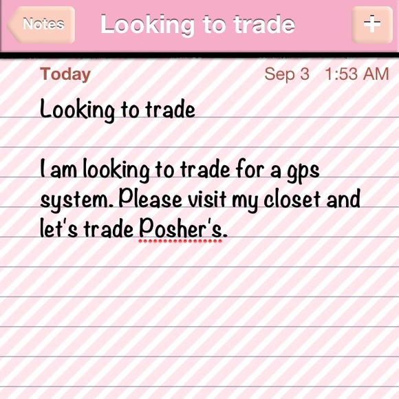 Looking to trade for gps