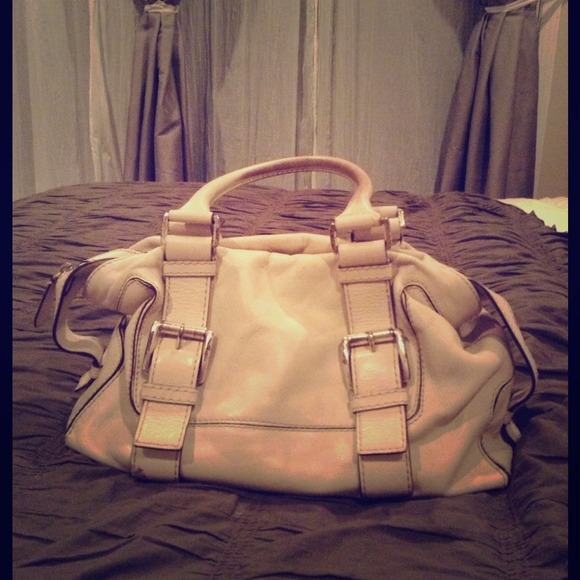 💯Authentic Michael Kors White Leather Handbag