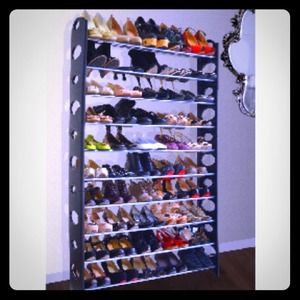 50 Pair Shoe Rack in Black