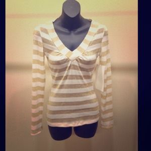 Gold and white stripes with long sleeves