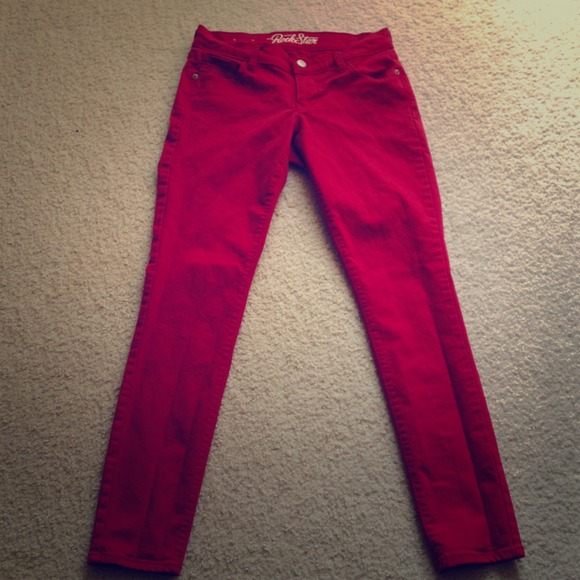 🚫Sold🚫Old Navy red Rockstar skinny jeans