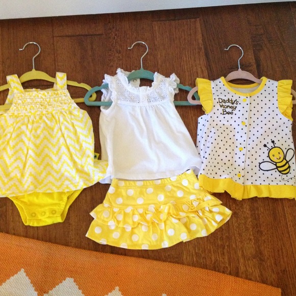 Baby girl yellow outfits