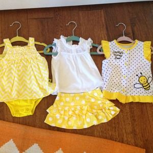 Baby girl yellow outfits