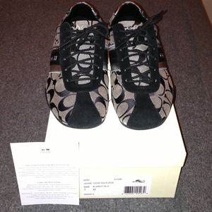 Black and Gray COACH shoes
