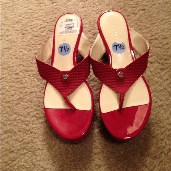 Calvin Klein wedge sandals