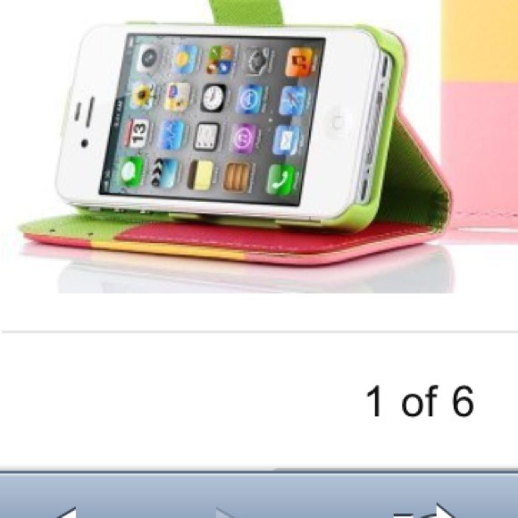 Iphone 4/42 wallet phone case w/ pen stylus+strap