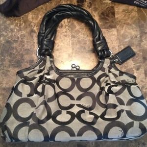 Authentic COACH op art satchel bag