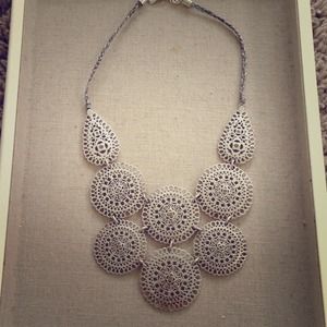 Silver statement necklace