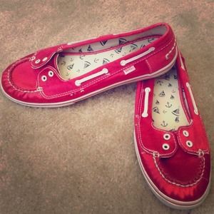 Satin Red Vans!