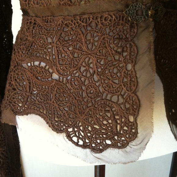 Peter Nygard Brown Lace Blazer - Picture 3 of 4