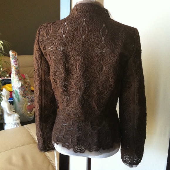 Peter Nygard Brown Lace Blazer - Picture 4 of 4