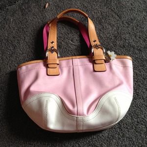 Pink coach handbag