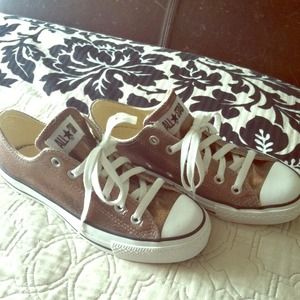 New Converse All Star, gold leather sneakers