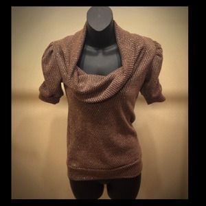Brown with gold sweater top!
