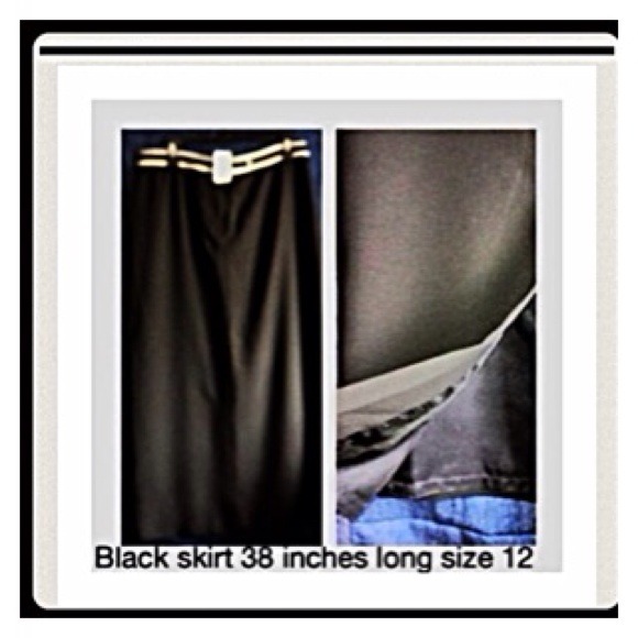 X1) Vintage Black Maxi Skirt - Casual Corner | Size 12