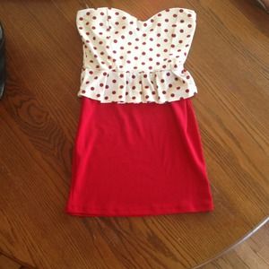 On trend peplum dress!