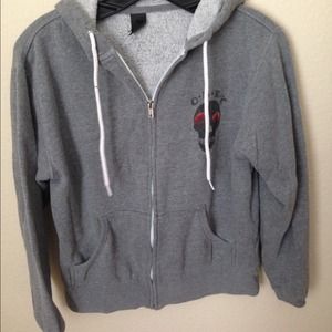 SOLD! ❌ 💀 grey Obey sugar-skull hoodie! 💀