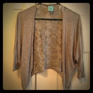Grey lace cardigan