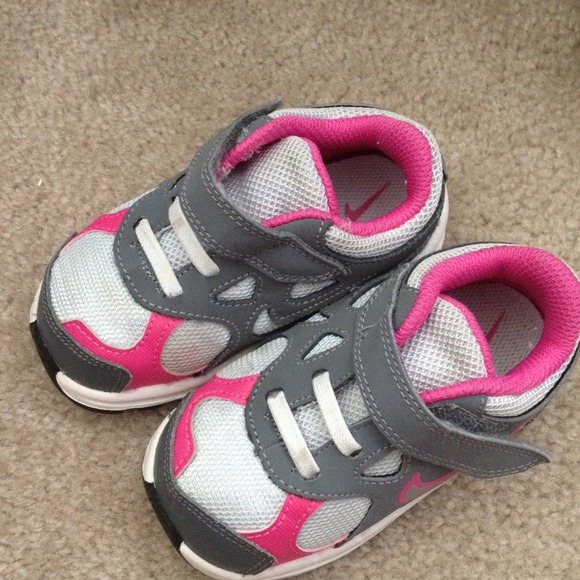 Nike girl's pink, white, and gray sneakers