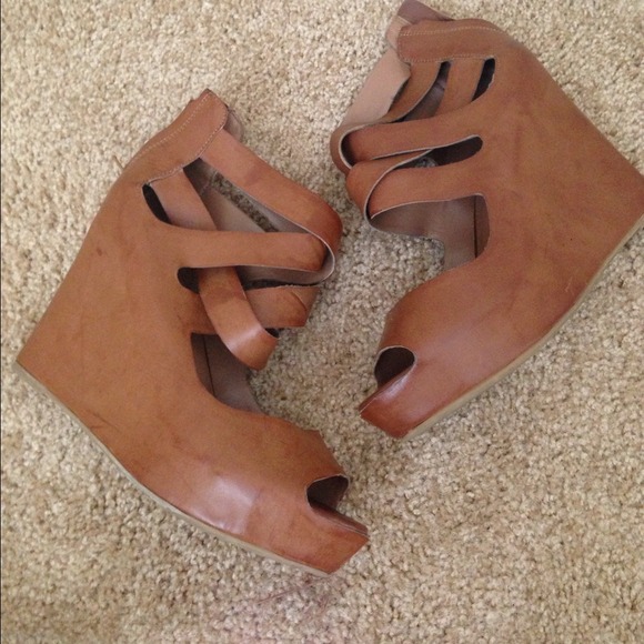 TALL brown wedge heels from Mossimo @ Target!