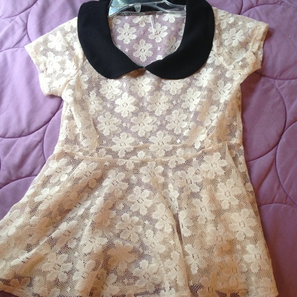 A cute lace white shirt!