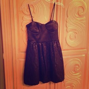 Black bustier styled cocktail dress