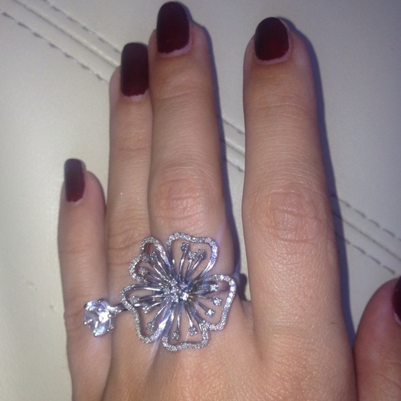 14k white gold diamond ring 1.29ctw - Picture 2 of 2