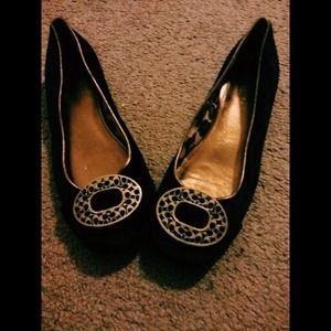SOLD!!! Coach black suede flats recently reduced!
