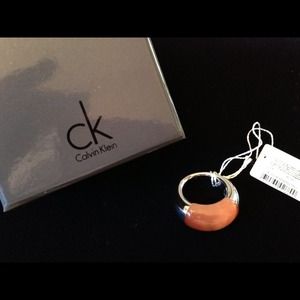 Calvin Klein Dark Peach Onyx Stone women's ring