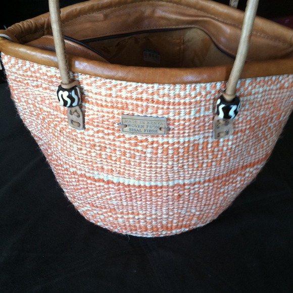 Hand made Bucket purse made in Kenia