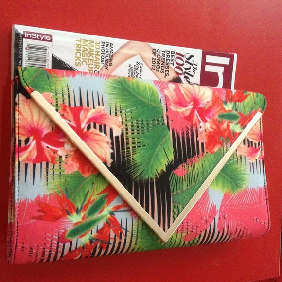 ALDO floral clutch