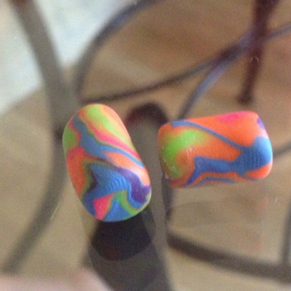 Clay multi colored ear gauges