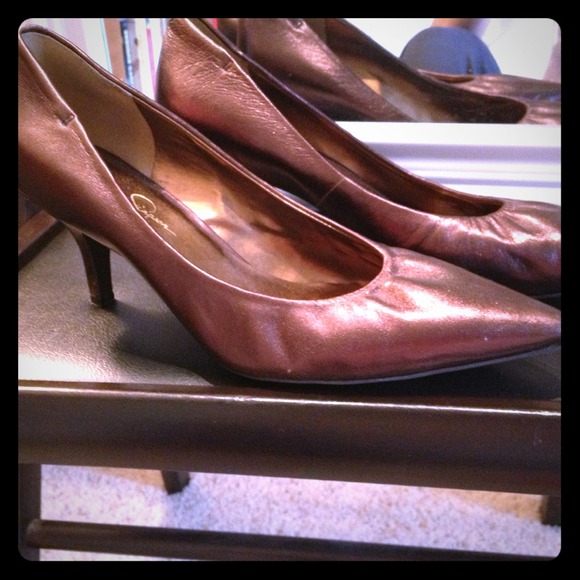 Jessica Simpson copper/bronze heels