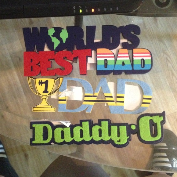 Dad wooden letter scrap booking bundle