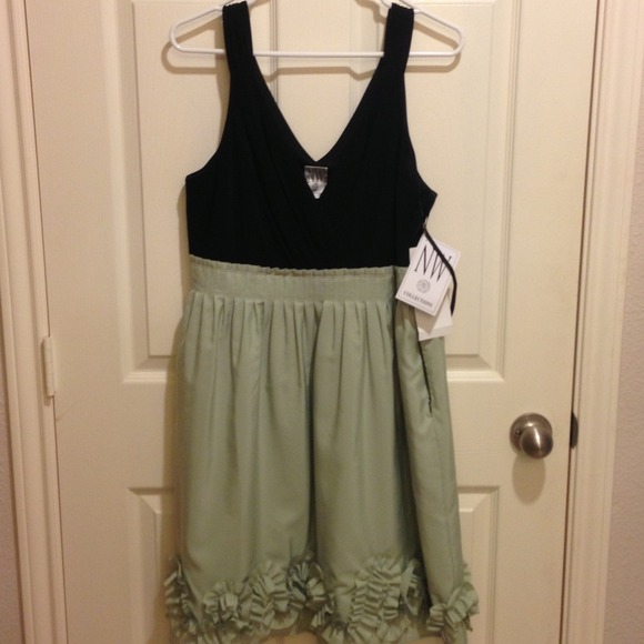 Party dress with hemline embellishment